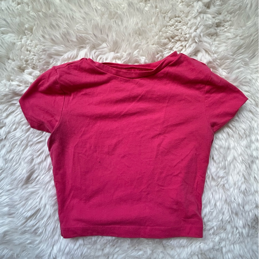 Vibrant Pink Short Sleeve Top